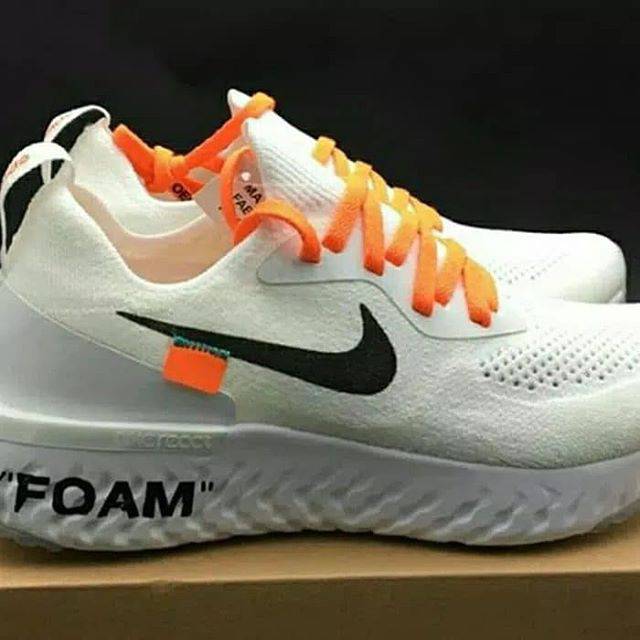 Termurah Sepatu Nike Epic React Flyknit X OFF WHITE