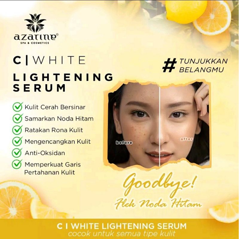 Azarine C White Series &amp; Essence Mist | Paket Wajah Whitening | Anti Flek | Lightening C Serum