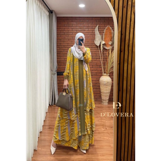 BEST SELLER VIERRA SET GAMIS DRESS BAJU ORIGINAL BRANDED PREMIUM DHILOVERA BY OLLA GAGIL NINOS MOTIF