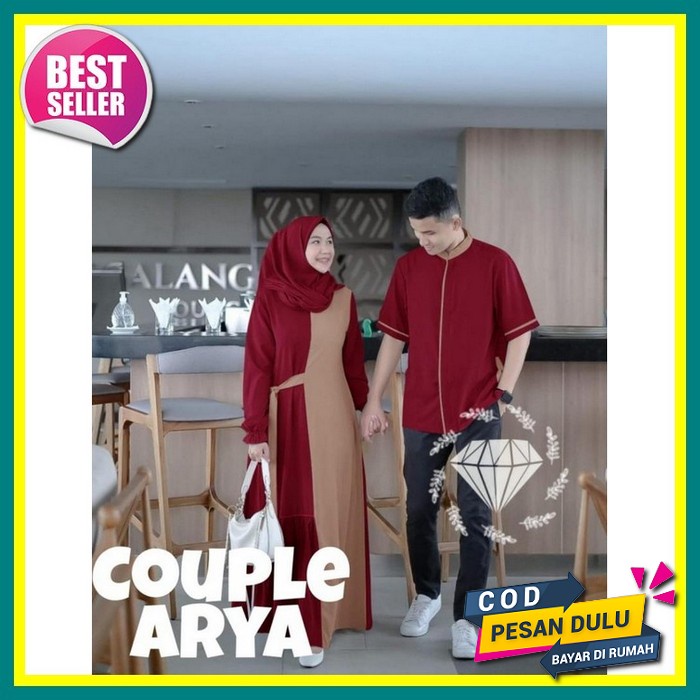 Khalifa Sarimbit Keluarga 2022 Baju Couple Muslim Ayman Series Warna Choco Polkadot (Ready All Size)