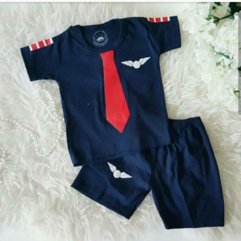 Baju Setelan Anak Laki Laki/ Baju Set Anak Laki Laki/ Baju Anak Laki Laki/ Baju Bayi Anak Pilot
