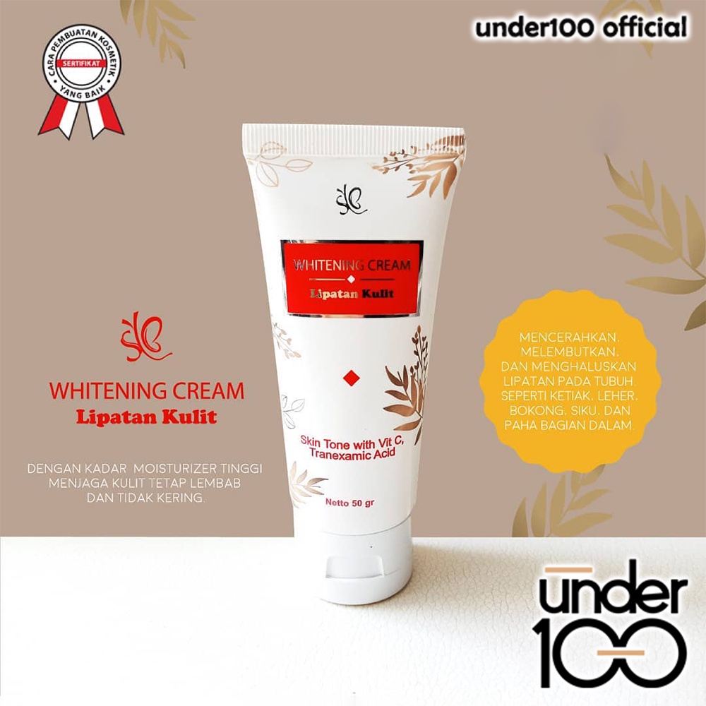 ❤ UNDER100 ❤ SYB Whitening Cream Lipatan Kulit | Krim Pemutih 50g (✔BPOM)