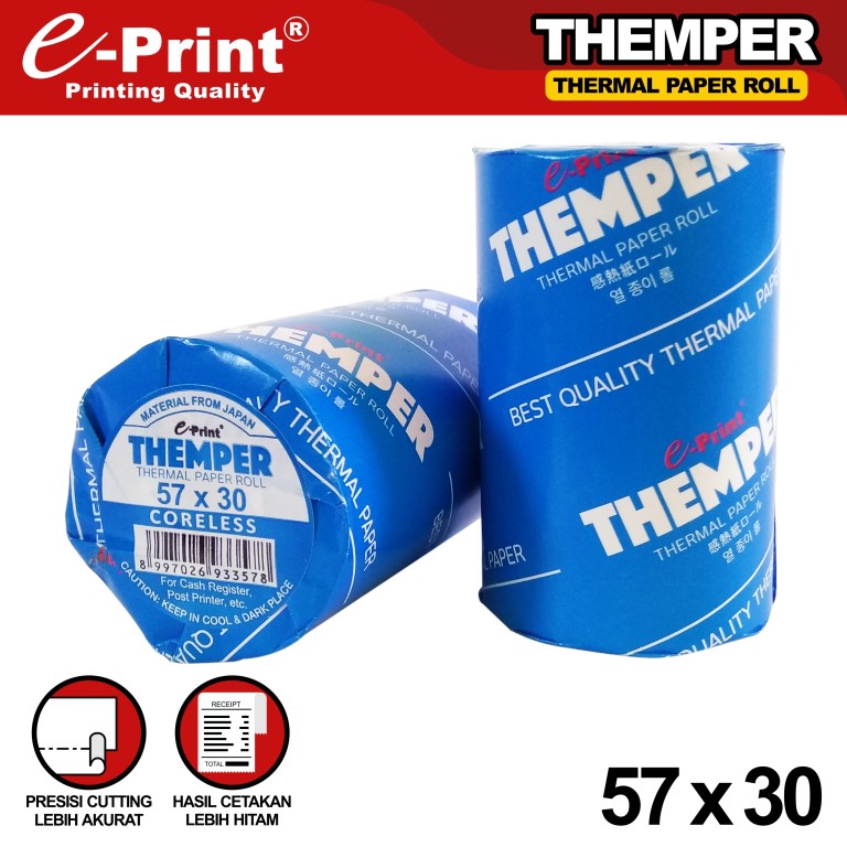 

[PCS] E-PRINT THERMAL PAPER ROLL EP 57X30 TERMAL KERTAS FAX*