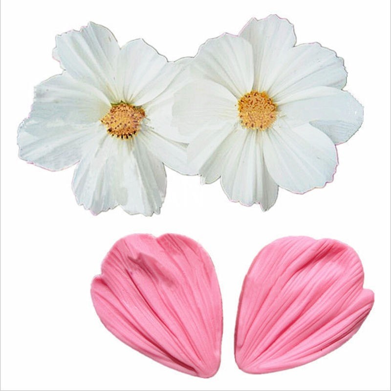 3D Silicone Mold Fondant Cake Decorate - Daisy Flower Petal (2pcs)