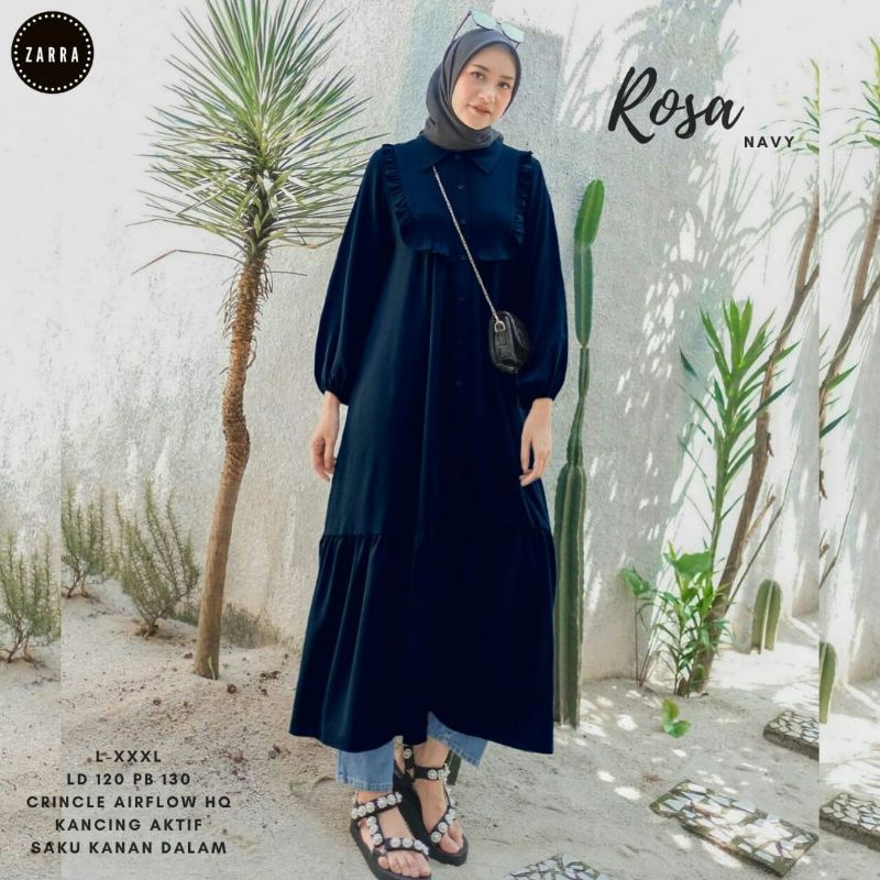 Zarra - Rosa MIDI Dress / Gamis MIDI Crinkle Airflow HQ