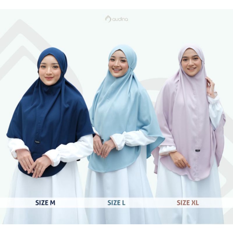 Hijab Audina Jilbab Hitam/Marwa Khimar ORI Audina/Khimar Tali Audina/Jilbab Tali/Jilbab Crepe Tali