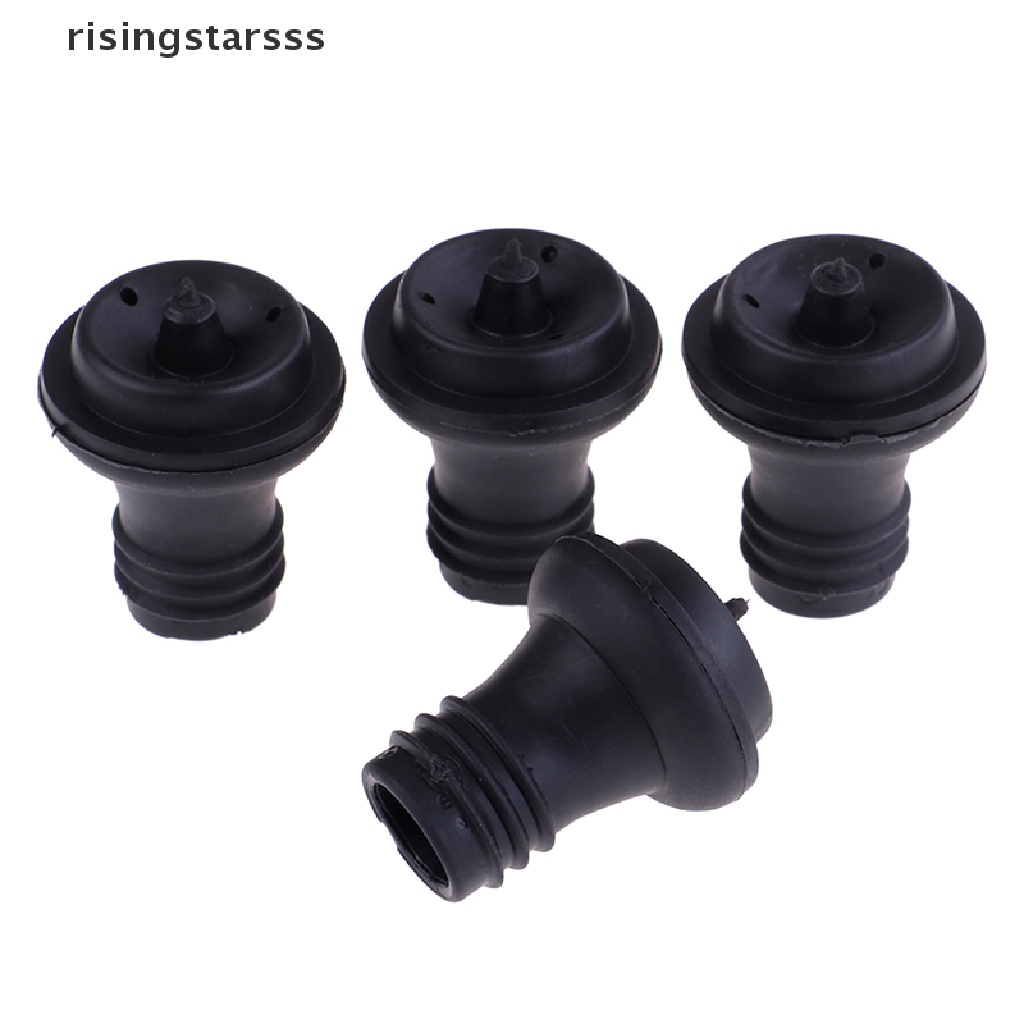 Rsid Span-new 4Pcs Karet Vacuum Suction Bottle Stopper Vacuum Wine Pump Preserver Stoppers