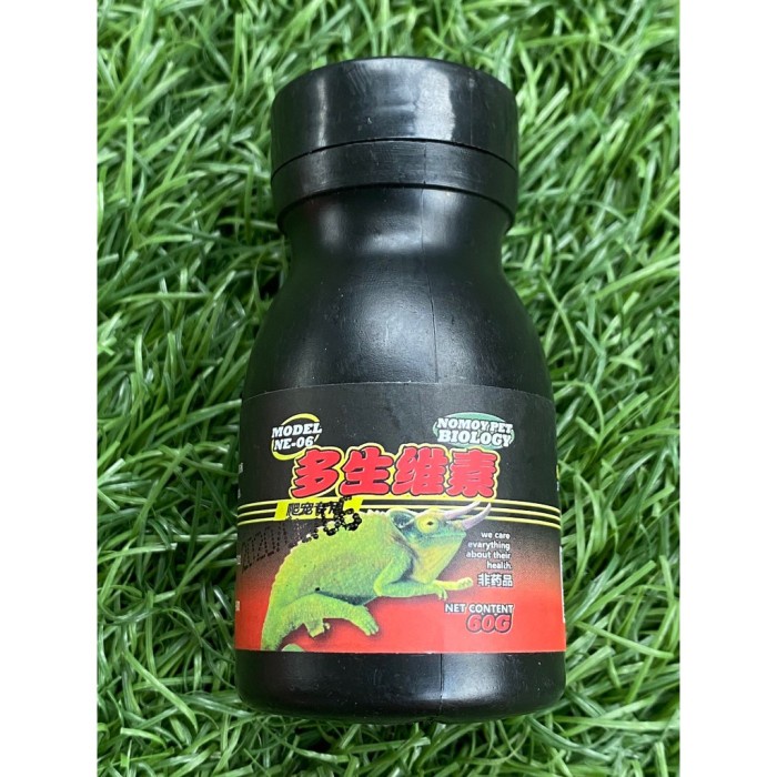 Multi Vitamin Reptile Suplement Vitamin Kura Darat Sulcata Reptil BD Iguana Gecko NOMOY NE-06 60gr