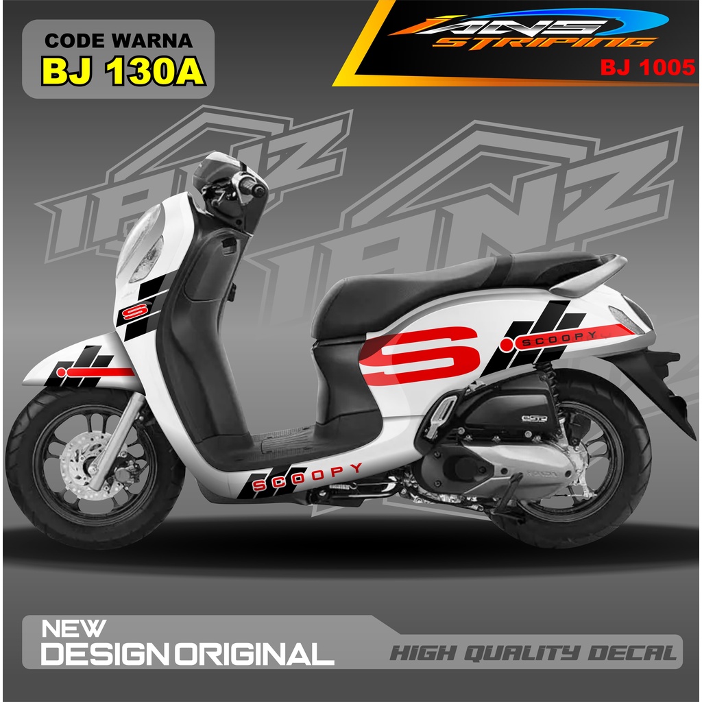 STICKER HONDA SCOOPY DECAL FULL BODY MOTOR / STICKER VARIASI SCOOPY TERBARU  / STICKER SCOOPY