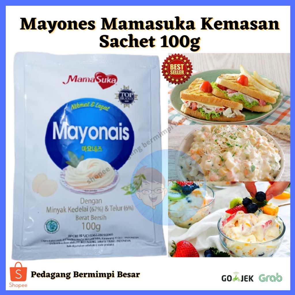 Mamasuka Mayones 100g/ Mayones halal/ mayones/Mayonnaise/ Mayonaise mamasuka