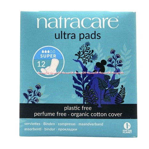 Natracare Ultra Extra Pads 12pcs Natra Care Biru Pembalut Wings Bahan Organik Plastik Perfume Free Cotton Ultrapad Pembalut Wanita Sayap Katun Natra Care