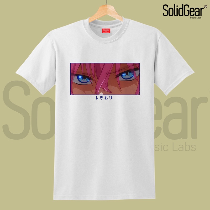 Kaos Distro Bahan Katun Motif Anime Shikimori Eye