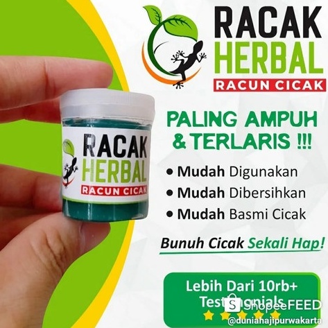 PROMO RACUN CICAK HERBAL 20gr | RACAK HERBAL ORIGINAL | RACUN TOKEK | PEMBASMI KECOA CICAK DAN TOKEK PALING AMPUH !!!  | CICAK HUNTER | OBAT CICAK