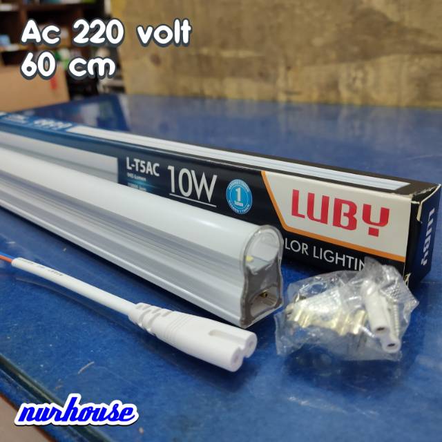 luby TL T5 LED lampu etalase 10 watt Neon box 60 cm ampu kitchen set