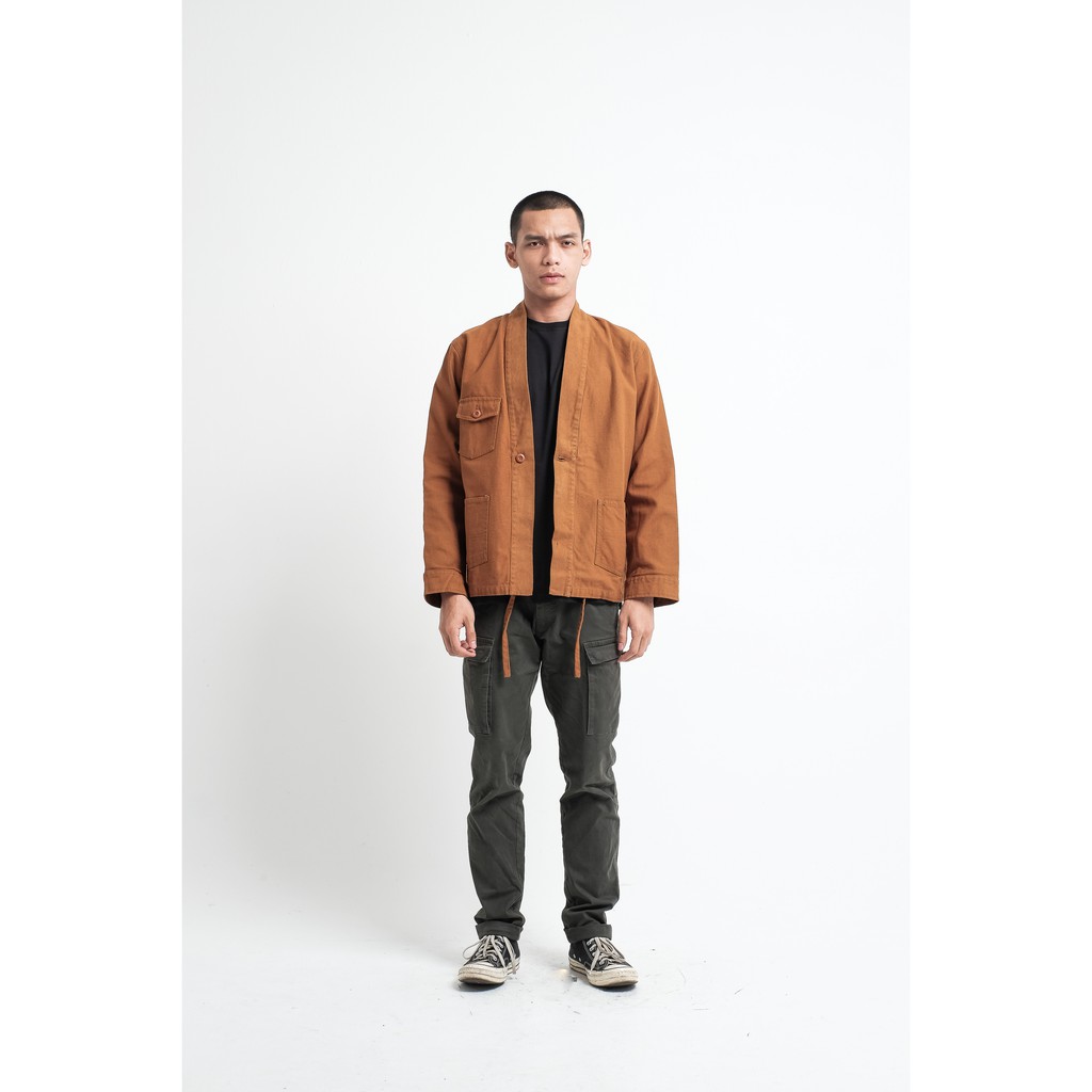 Arashi Kimono in Caramel / Jaket Pria / Kimono Pria | Shopee Indonesia