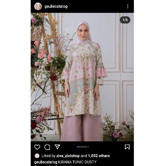 Kirana Tunik Dusty Pink L by geulis