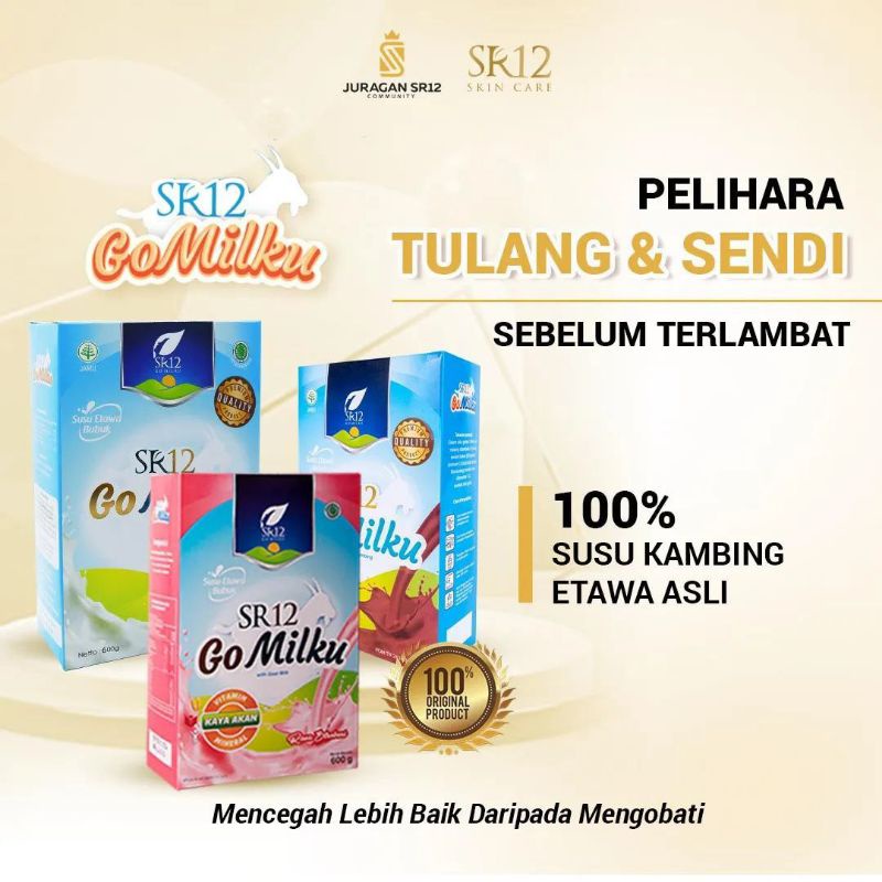 

GOMILKU /SR12/SUSU KAMBING ETAWA/ASI BOSTER/TULANG SEHAT/200 GR DAN 600 GR
