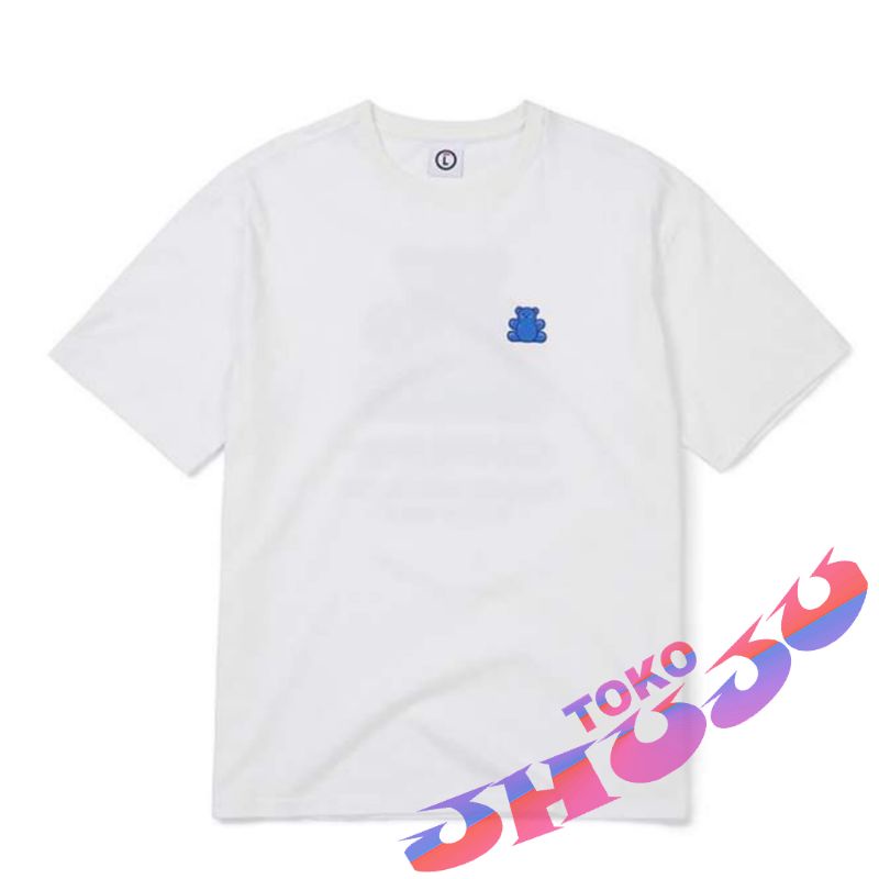 Baju T shirt Treasure So Junghwan Jelly Bear Blue logo Print DTF