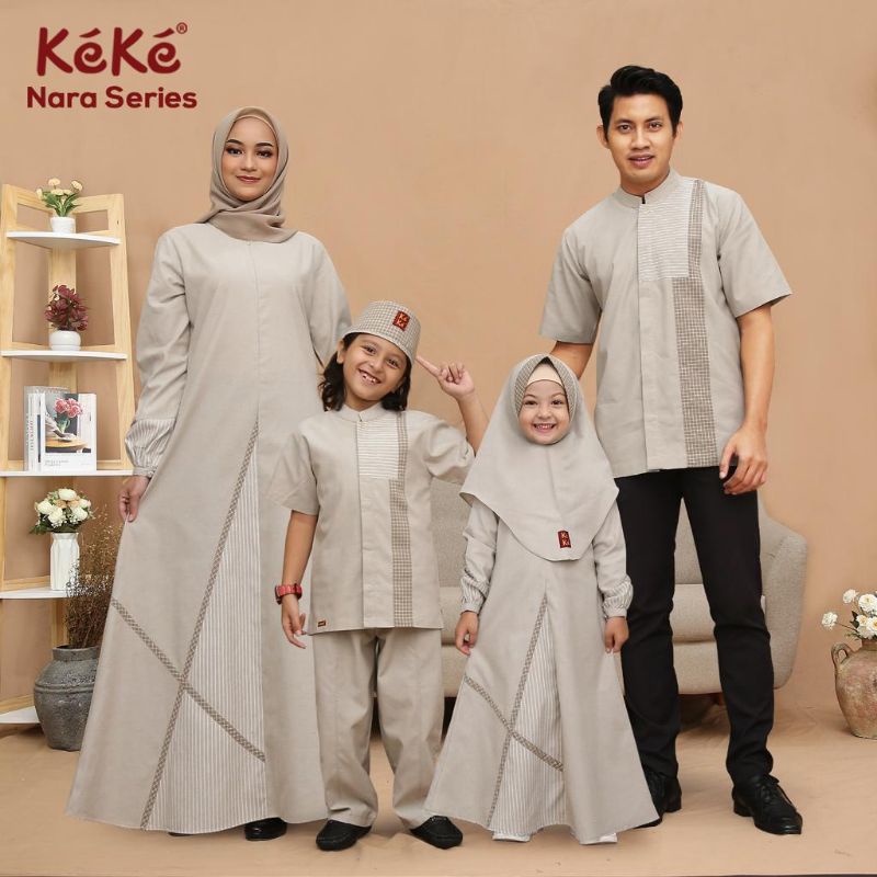 Sarimbit Gamis dewasa Nara Series Creamy Latte Keke