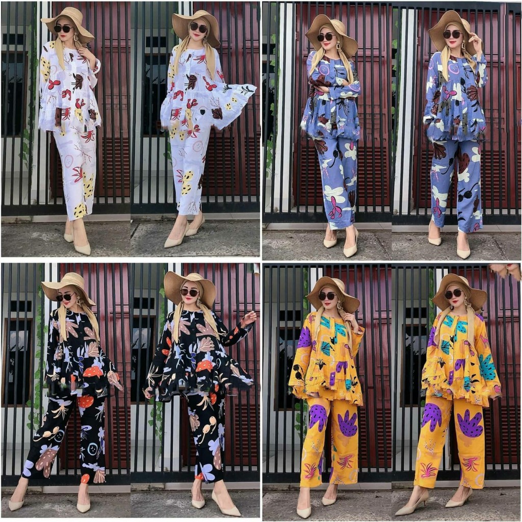 Bisa COD KAKTUS SET – Baju setelan murah Baju wanita Sethijab murah Pakaian murah