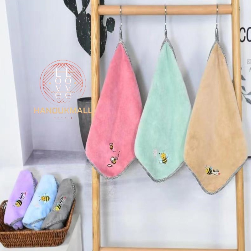 Handuk Serbaguna Handuk Bayi Perlengkapan Ibu Anak Perlengkapan Dapur Perlengkapan Kamar Mandi Serbet Lap Tangan Kain Lap Piring Serbet Lap Lebah Berdaya Serap Tinggi Berkualitas Ukuran 30x30CM