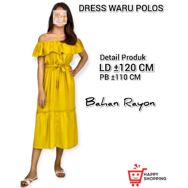 DRESS WARU POLOS BALI/DRESS KIPIR BALI/DASTER BALI POLOS