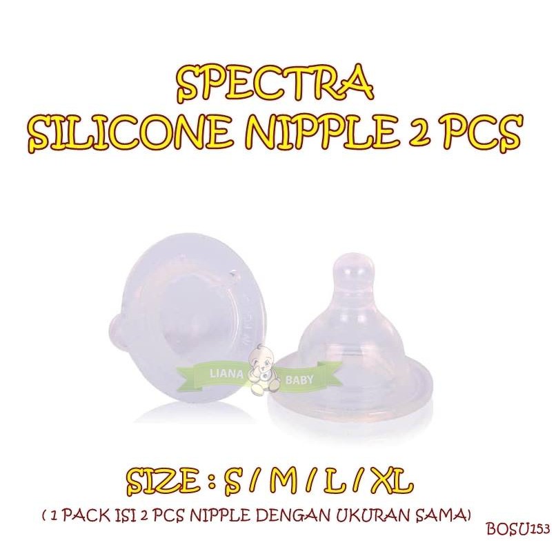 BOSU153 DOT SPECTRA SILICONE NIPPLE ISI 2 PCS / NIPPLE SPECTRA