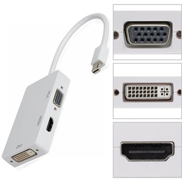 Mini Displayport Dp to HDTV HDMI DVI 24-5 Converter 4K 1080P