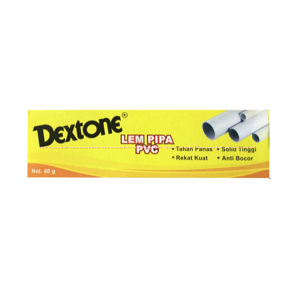 Dextone Lem Pipa PVC 40gr Lem Tahan Panas Rekat Kuat Solid Tinggi Anti Bocor Dekston Dex Tone Pipe Glue