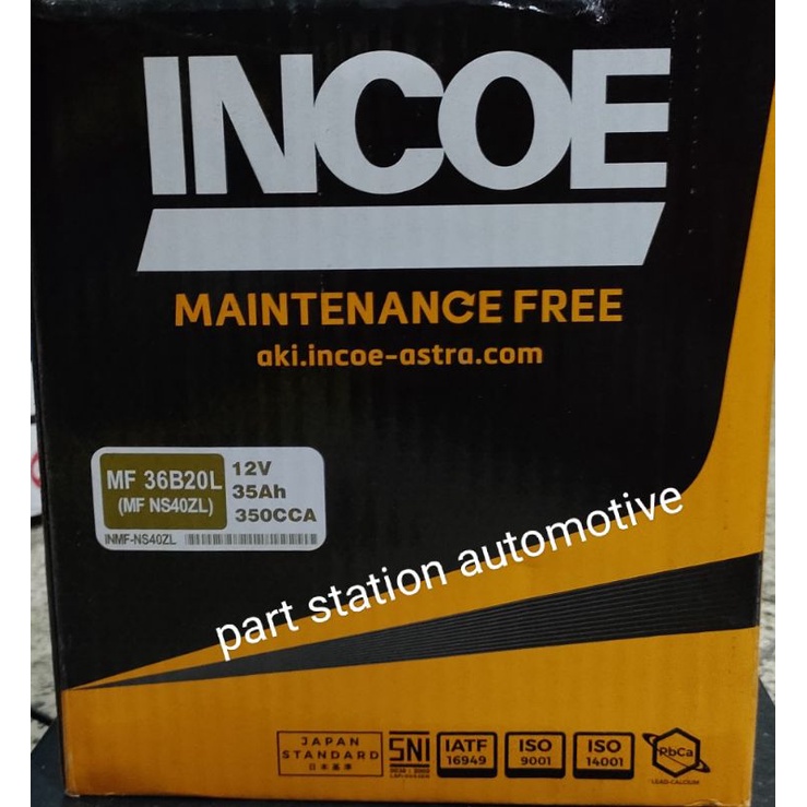 ACCU / AKI INCOE MAINTENACE FREE NS40ZL (36B20L)