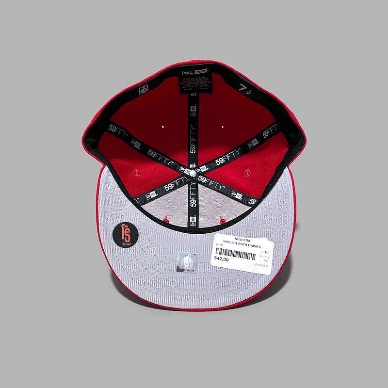 TOPI NEW ERA ORIGINAL 5950 ATLANTA HAWKS RED