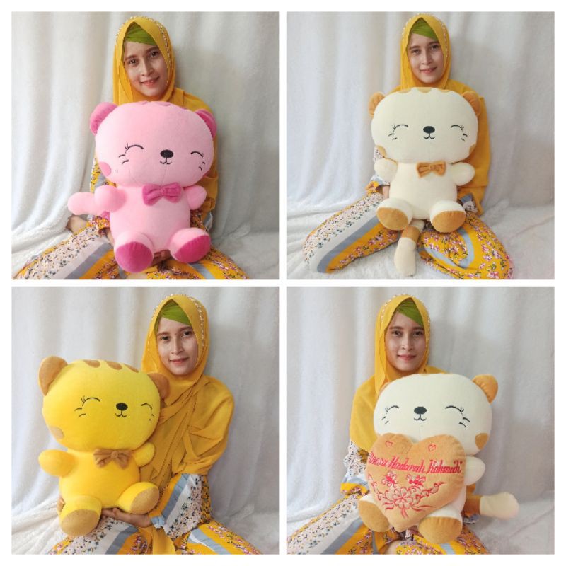 Boneka kucing cantik TANGGUNG murah bisa COSTUM nama photo