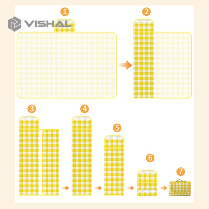 VISHAL Tikar Lipat/Tikar Piknik/ Alas Piknik /Tikar Pantai Anti Air VS-32