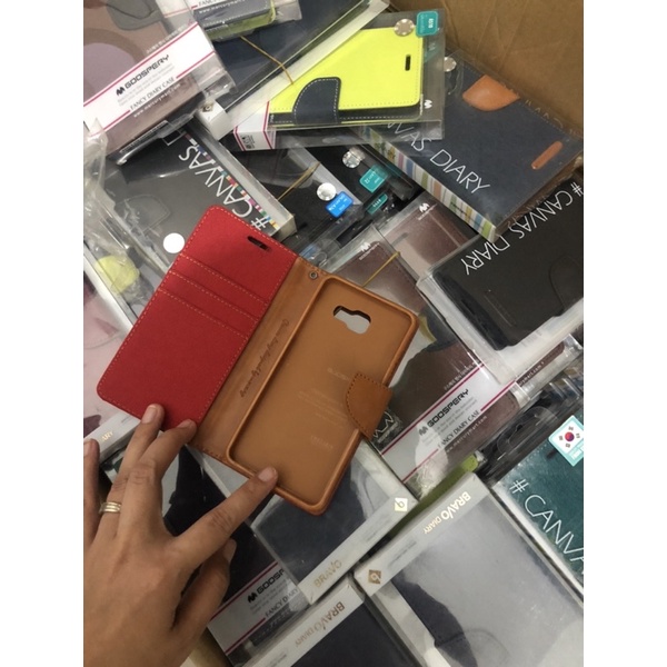 Gospery Canvas Diary Leather For Samsung case hp