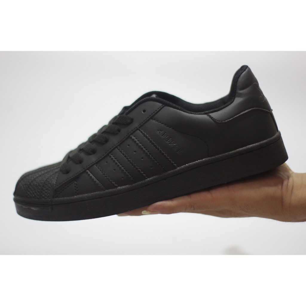 ADIDAS SUPERSTAR ALL BLACK Sneaker Wanita & Pria  Import Vietnam