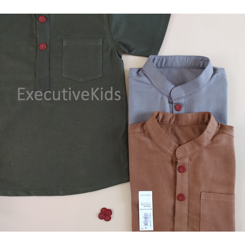 Kemeja Anak Kemeja Koko Anak Mandarin Usia 2-6 Tahun Material Original Linen