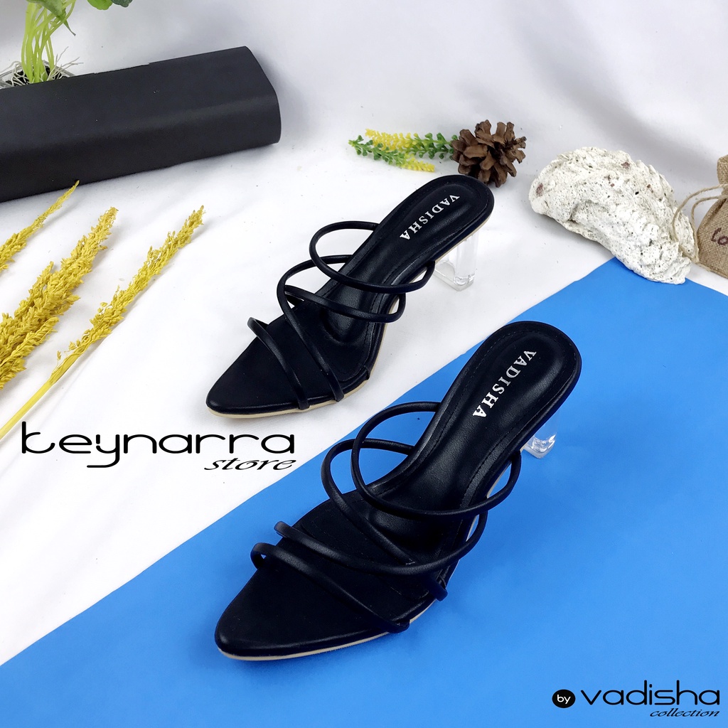 Keynarra Sendal Wanita Heels Kaca 7 cm