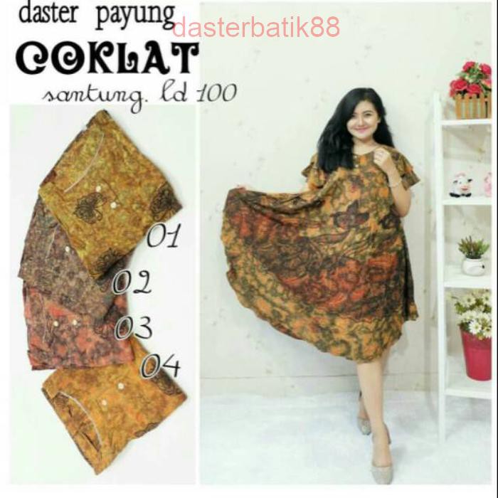DASTER BATIK Grosir Daster payung coklat/akar BATIK JOGJA