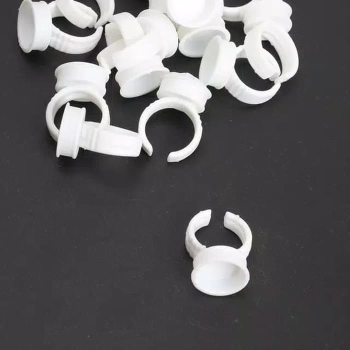 100 pcs Cincin Lem Bulu Mata Ring Glue Eyelash Extension Holder Ring