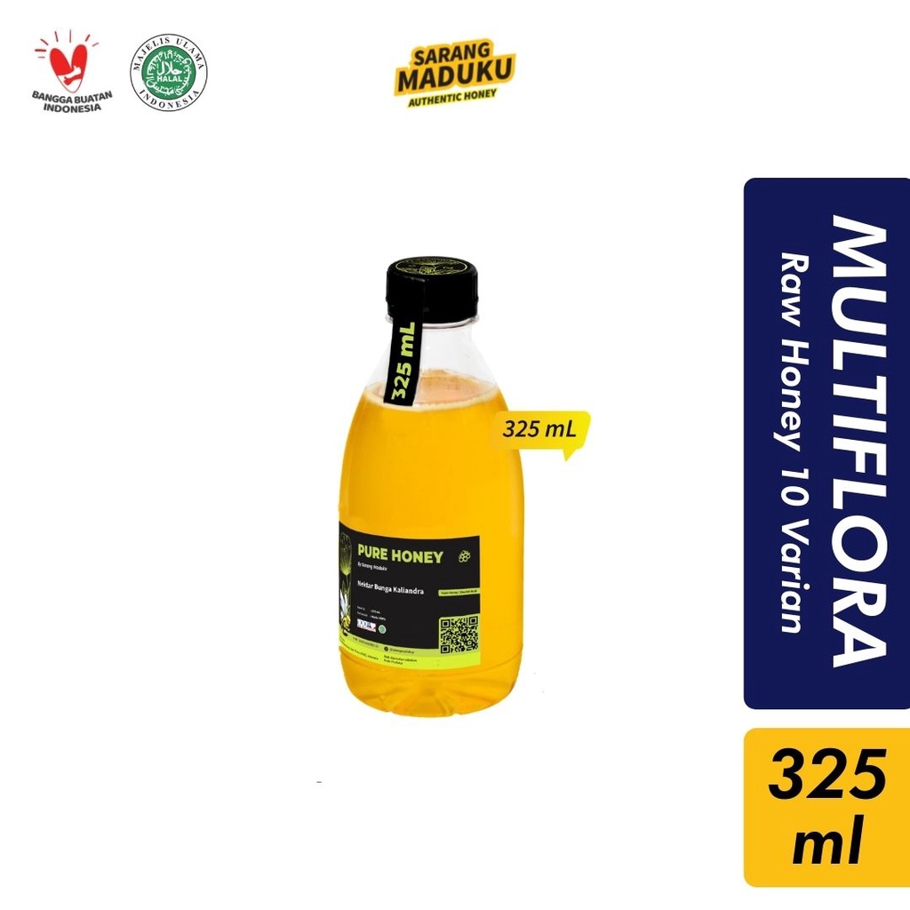 

Madu Murni Asli Alami 100% Nektar Bunga Raw Honey [325ml]