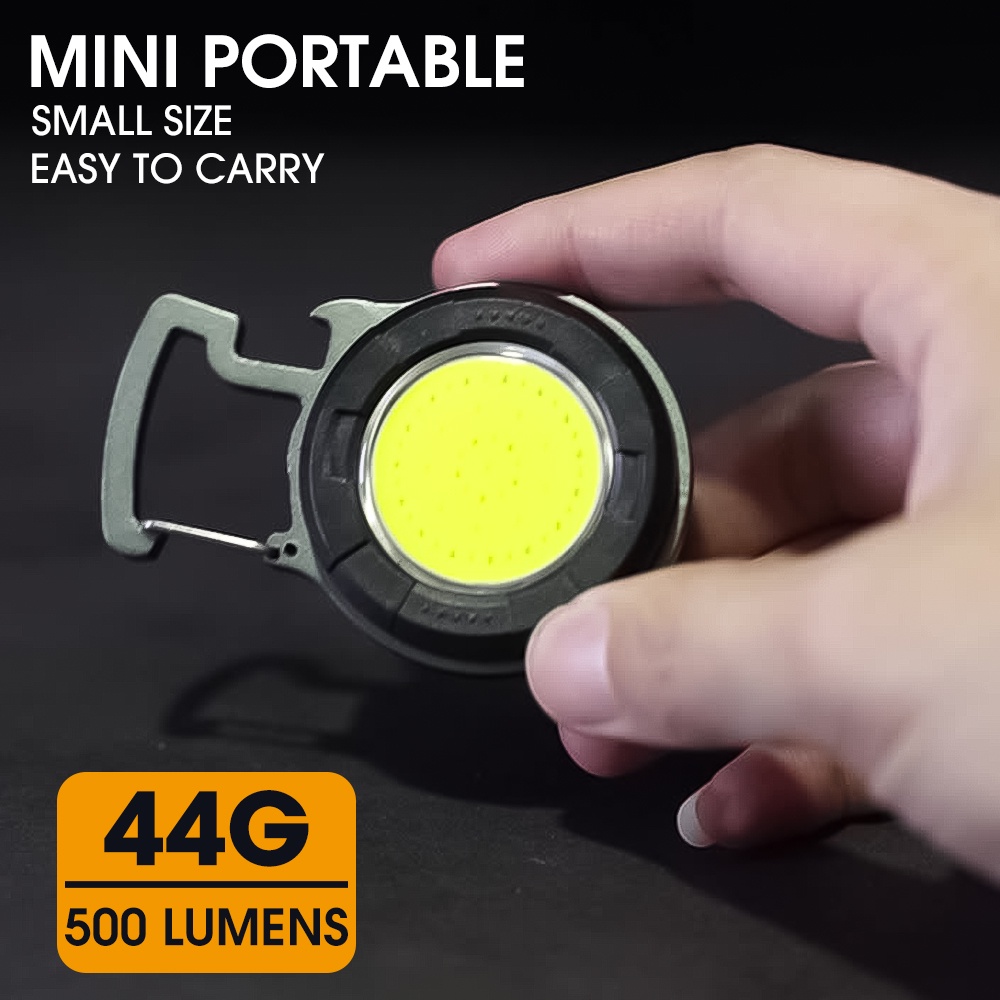 Hot Sale/4Mode Cahaya Lampu Kerja Mini LED/Senter Saku COB Portabel/Lampu Camping Outdoor Isi Ulang USB Dengan Corkscrew