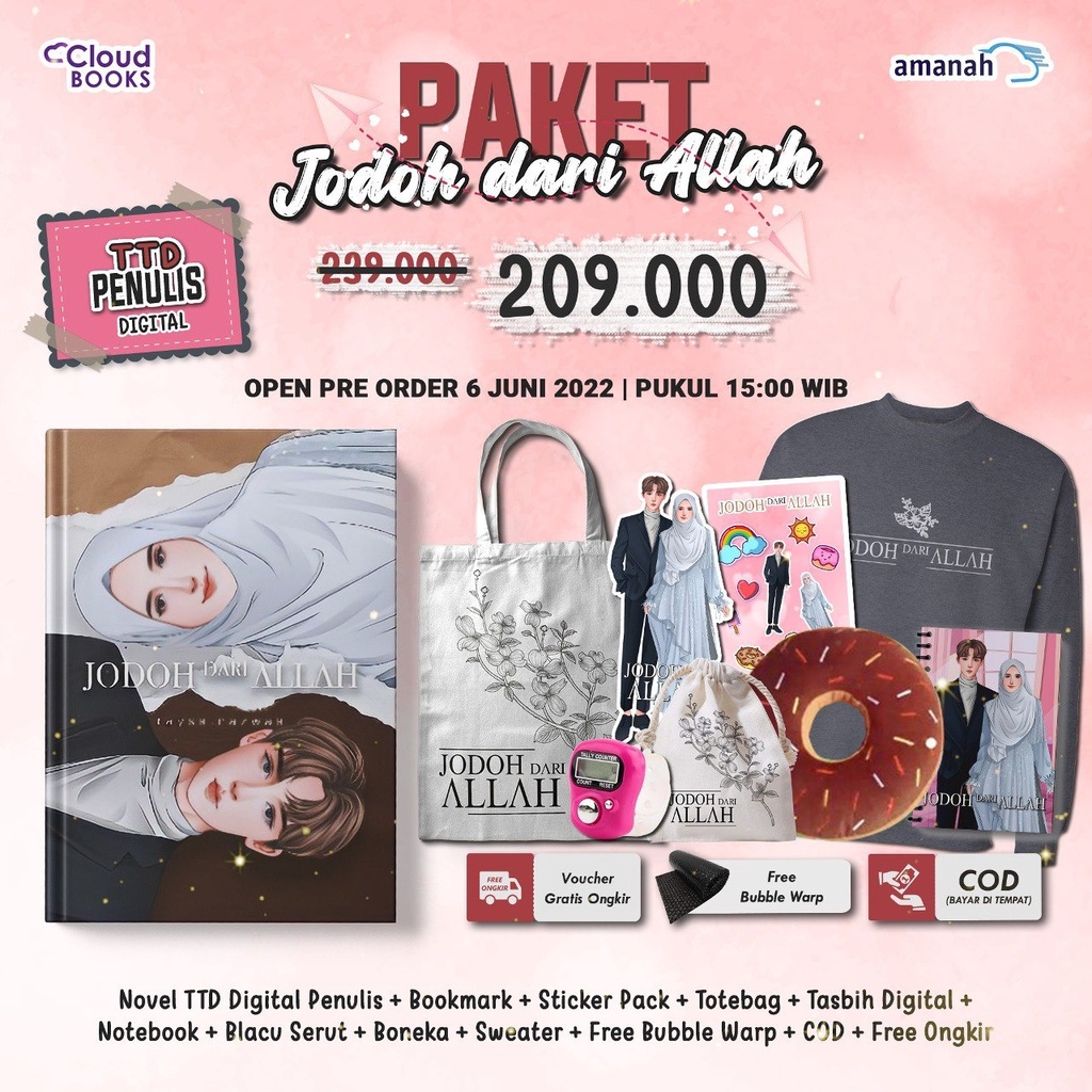 Novel Jodoh Dari Allah New Cover by Raysa Nazwa Novel Wattpad Roman Islami