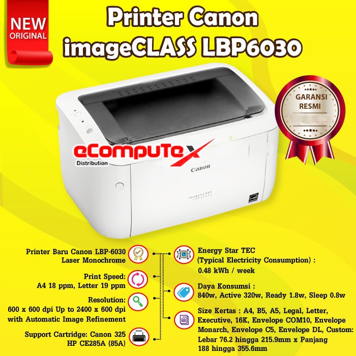 PRINTER CANON LASERJET LBP6030 (RESMI)