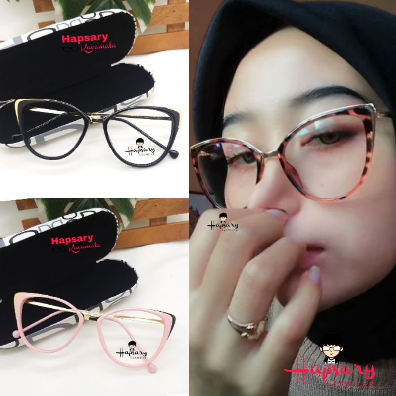 KACAMATA LENSA MINUS PHOTOCROMIC KODE 3001 ANTI RADIASI | KACA MATA WANITA CAT EYE | KACAMATA ANTI UV | KACA MATA TERBARU