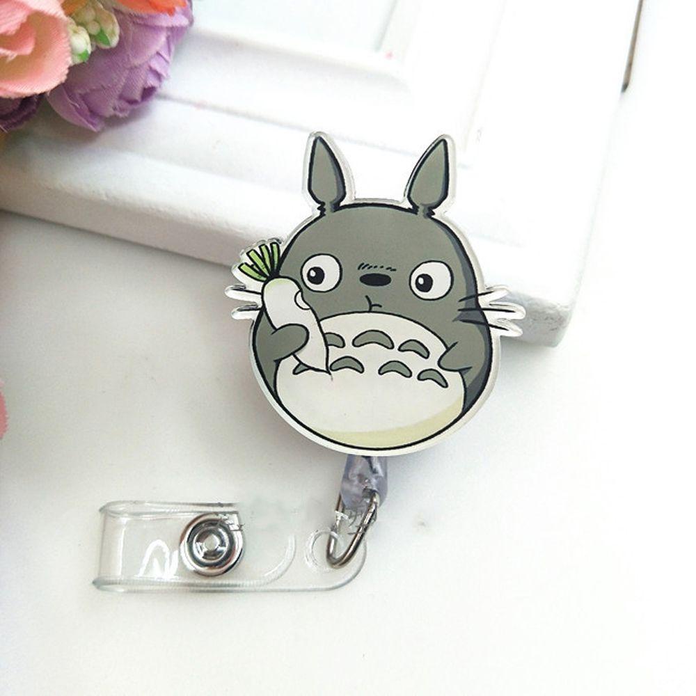 QUINTON Cute Retractable Badge Reel Hospital Name Card Badge Holder Cartoon Badge Holder Chest Card Anime ID Card Clips Work Card Clips School Supplies Students Card Nurse Badge Holder