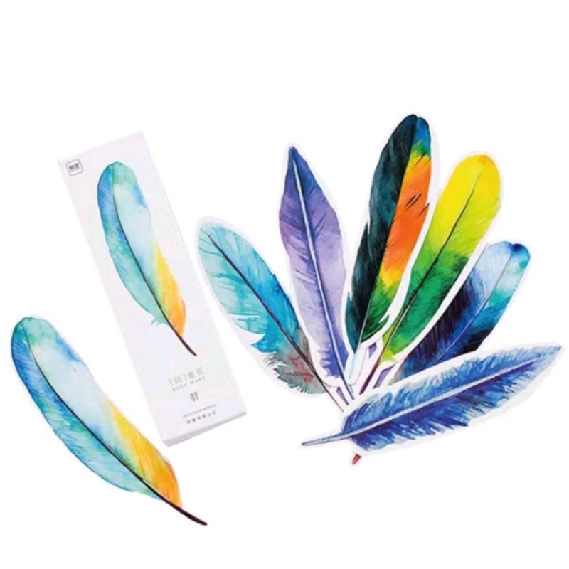 bookmark pembatas buku lucu edisi feathers