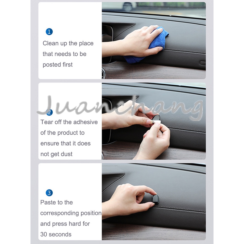 1 / 4 Pcs Gantungan Penyimpanan Kabel USB Headphone Dengan Perekat Untuk Interior Mobil