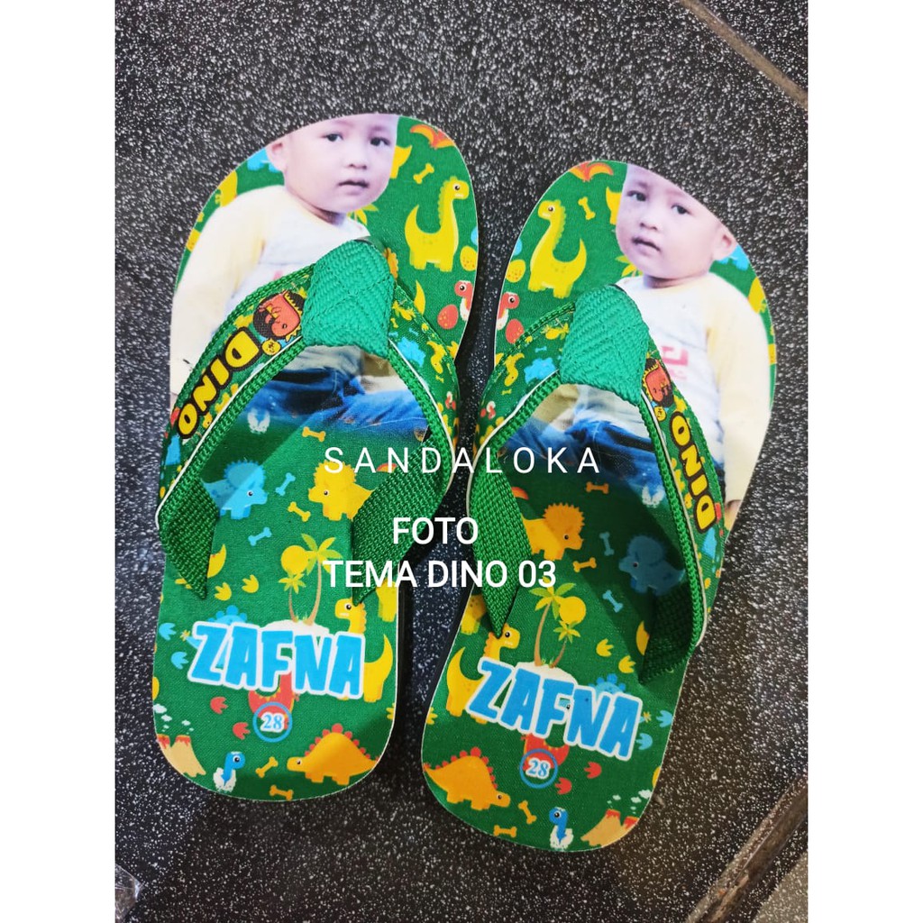 Sandal Print Custom Foto Sendiri Gratis Pakai Nama