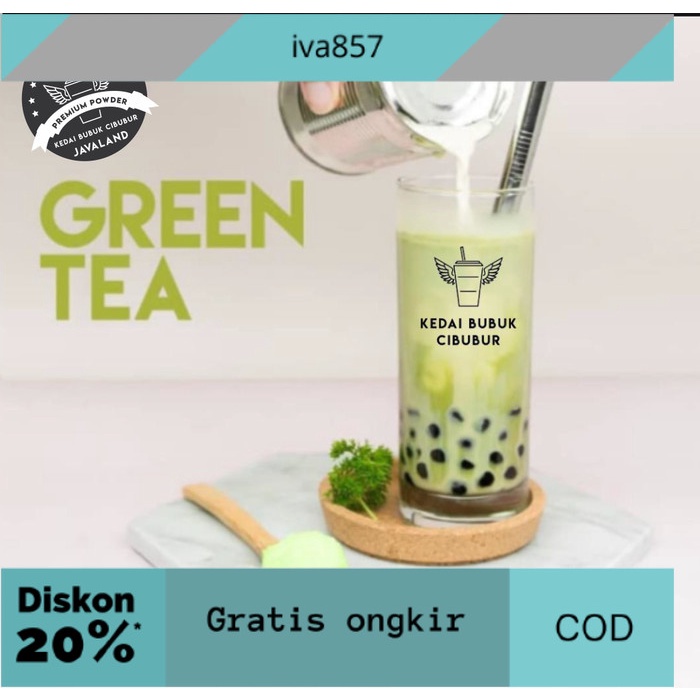 

PROMO Green tea PREMIUM Bubuk Minuman Bubble Powder Drink murni GRATIS ONGKIR