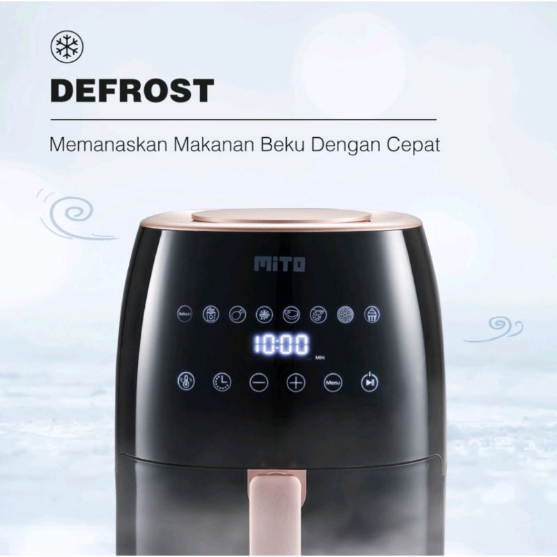 mito air fryer digifry go af2 - alat penggoreng tanpa minyak.